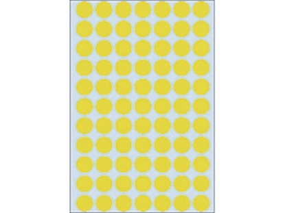 Afbeeldingen van Herma etiket rond, 13 mm, verpakking 2464 stuks, 2231, geel
