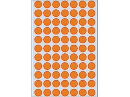 Afbeeldingen van Herma etiket rond, 13 mm, verpakking 1848 stuks, 2234, fluor oranje