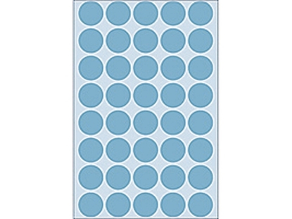 Afbeeldingen van Herma etiket rond, 19 mm, verpakking 1280 stuks, 2253, blauw