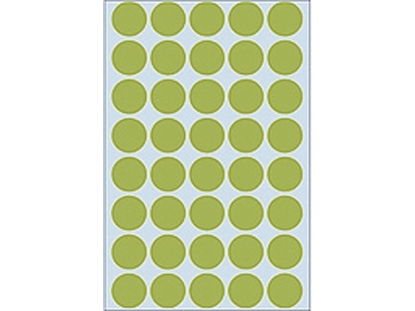 Afbeeldingen van Herma etiket rond, 19 mm, verpakking 1280 stuks, 2255, groen
