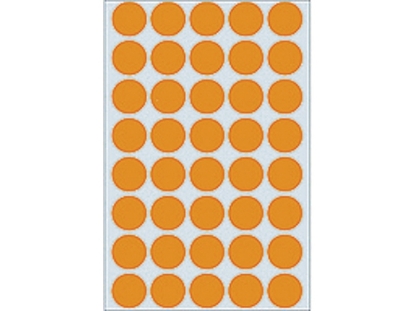 Afbeeldingen van Herma etiket rond, 19 mm, verpakking 960 stuks, 2254, fluor oranje