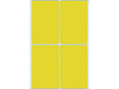 Afbeeldingen van Herma etiket, 52 x 82 mm, verpakking 128 stuks, 2491, geel