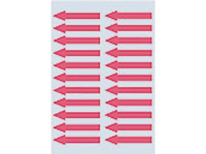 Afbeeldingen van Herma etiket pijl, 38 x 7 mm, verpakking 88 stuks, 4143, rood
