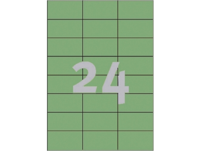 Afbeeldingen van Zweckform etiket, 70 x 37 mm, verpakking 2400 stuks, 3450, groen