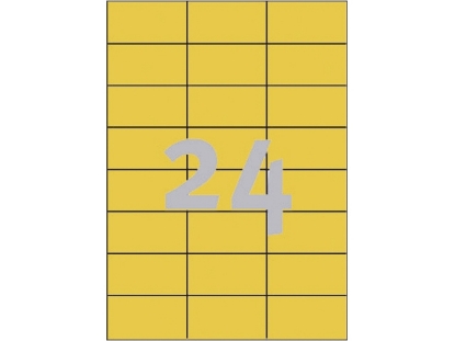 Afbeeldingen van Zweckform etiket, 70 x 37 mm, verpakking 2400 stuks, 3451, geel