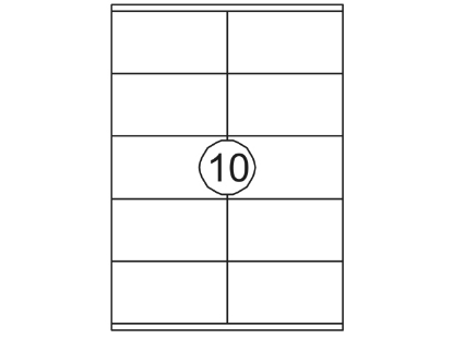 Afbeeldingen van Avery etiket, 105 x 58 mm,  verpakking 1000 stuks, dp010-100