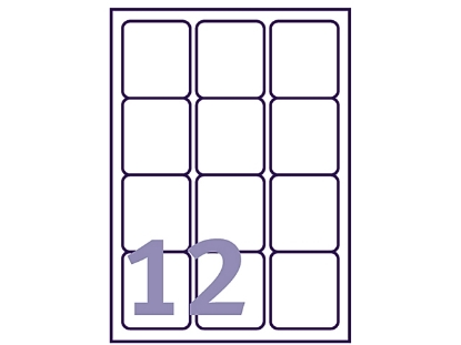 Afbeeldingen van Avery etiket, 63.5 x 72 mm, verpakking 1200 stuks, l7164-100