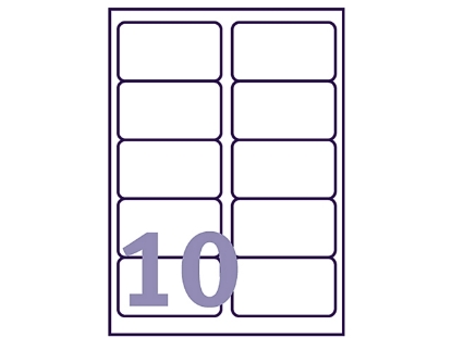 Afbeeldingen van Avery etiket, 99.1 x 57 mm, verpakking 100 stuks, j8173-10