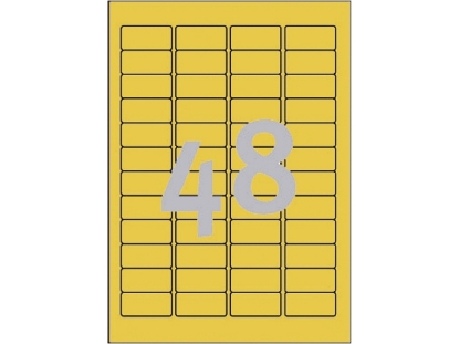 Afbeeldingen van Zweckform etiket, 45.7 x 21.2 mm, vepakking 960 stuks, l6041-20, geel