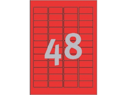 Afbeeldingen van Zweckform etiket, 45.7 x 21.2 mm, verpakking 960 stuks, l6038-20, rood