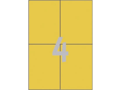 Afbeeldingen van Zweckform etiket, 105 x 148 mm, verpakking 400 stuks, 3459, geel