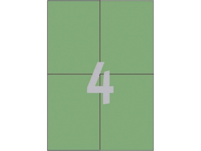 Afbeeldingen van Zweckform etiket, 105 x 148 mm, verpakking 400 stuks, 3458, groen