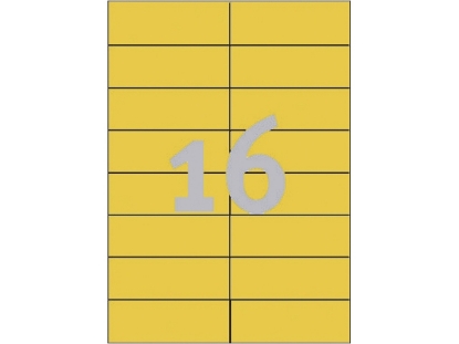 Afbeeldingen van Zweckform etiket, 105 x 37 mm, verpakking 1600 stuks, 3455, geel