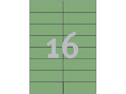 Afbeeldingen van Zweckform etiket, 105 x 37 mm, verpakking 1600 stuks, 3454, groen
