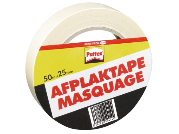 Afbeeldingen van Pattex afplaktape, 25 mm x 50 meter, 771309, crème