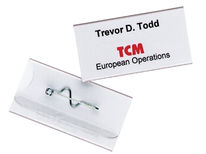 Afbeeldingen van Durable badge, 30 x 60 mm, inclusief speld, 800619