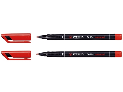Afbeeldingen van Stabilo viltstift ohp rond, 0.6 mm, fijn, 842/40, rood