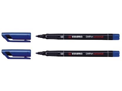 Afbeeldingen van Stabilo viltstift ohp rond, 1 mm, medium, 843/41, blauw