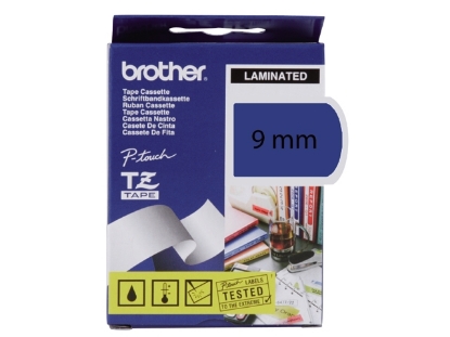 Afbeeldingen van Brother labeltape, 9 mm x 8 meter, tze-521, blauw/zwart