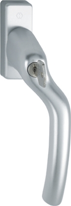 Afbeeldingen van Hoppe raamkruk rechts met cilinder 8x40mm f1