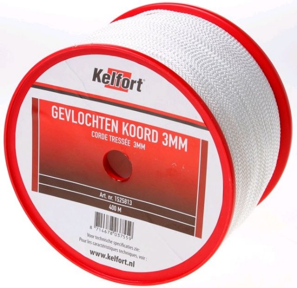 Afbeeldingen van Kelfort Gevlochten koord wit 3mm