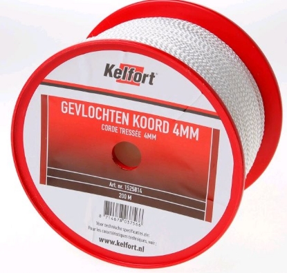 Afbeeldingen van Kelfort Gevlochten koord wit 4mm