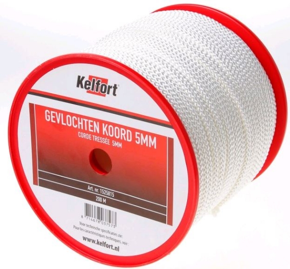 Afbeeldingen van Kelfort Gevlochten koord wit 5mm