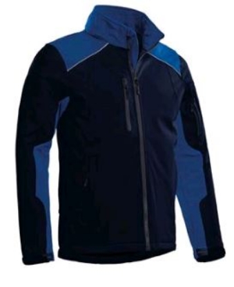 Afbeeldingen van Santino Tour softshell jas navy/korenblauw S