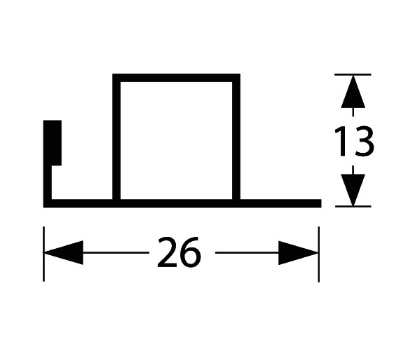 Afbeeldingen van Voorzethorprofiel zilver geanodiseerd