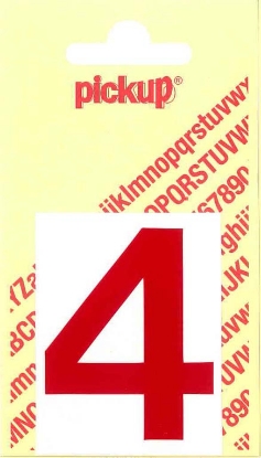 Afbeeldingen van Pickup cyfer 4 60mm rood