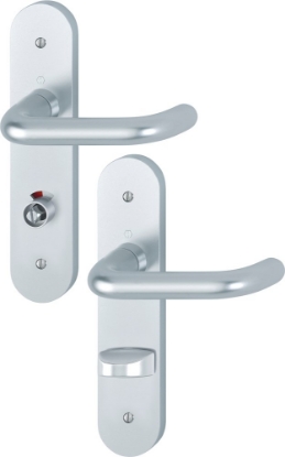 Afbeeldingen van HOPPE Deurkrukgarnituur Paris 138L/3056RF-3 wc72x8 links F1