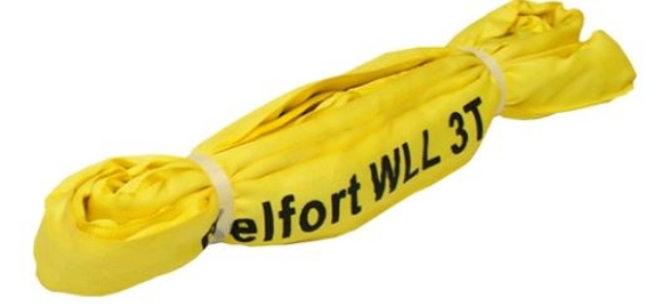 Afbeeldingen van Kelfort Rondstrop RSK30-2,5 2,5 meter 3000 kilo geel met certificaat