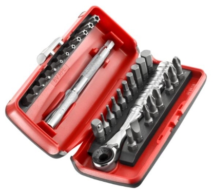 Afbeeldingen van Facom bitset met comapcte ratel 31-delig