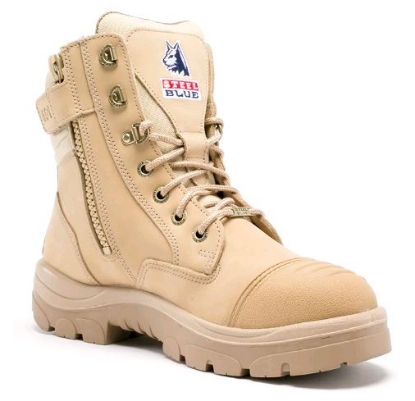 Afbeeldingen van Steel blue schoen Southern Cross S3, zipp, sand, 43