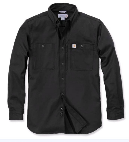 Afbeeldingen van Carhartt Rugged professional™ series relaxed fit canvas long sleeve work shirt 102538 zwart M