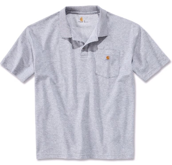 Afbeeldingen van Carhartt Loose fit midweight short-sleeve pocket polo K570 grijs XS