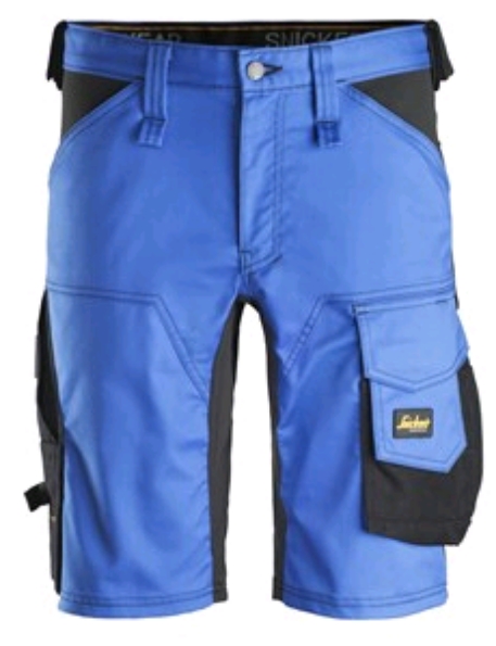 Afbeeldingen van Snickers Workwear AllroundWork, Stretch Korte Broek 6143 blauw/zwart 60
