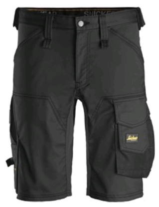 Afbeeldingen van Snickers Workwear AllroundWork, Stretch Korte Broek 6143 zwart 62