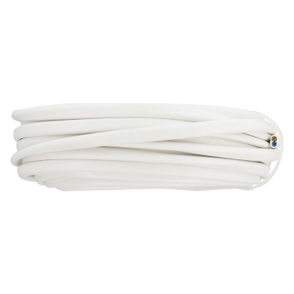 Afbeeldingen van Huishoudsnoer plat wit 2 x 0.75 mm2, 10 meter