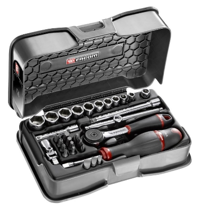 Afbeeldingen van Facom doppenset 1/4" 6-kant 31-delig