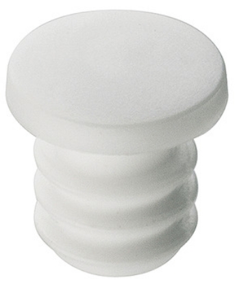 Afbeeldingen van Hafele aanslagbuffer kunststof wit, boorgat 6 mm