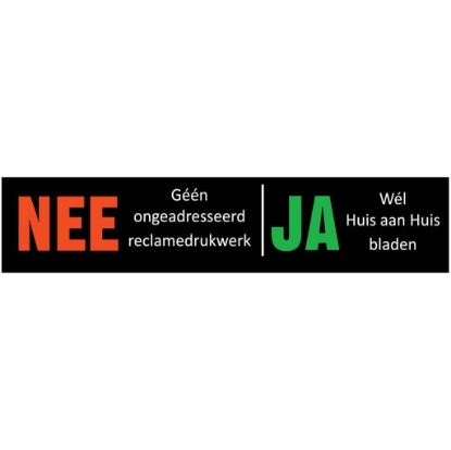 Afbeeldingen van Bbk brievenbusplaatjes nee/ja