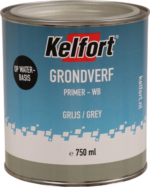 Afbeeldingen van Kelfort grondverf op waterbasis grijs 750 ml