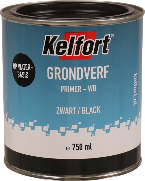 Afbeeldingen van Kelfort grondverf op waterbasis zwart 750ml