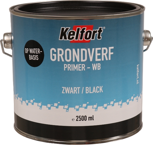 Afbeeldingen van Kelfort grondverf op waterbasis zwart 2500ml