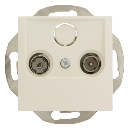 Afbeeldingen van Berker inbouw wandcontactdoos radio/tv S1, creme