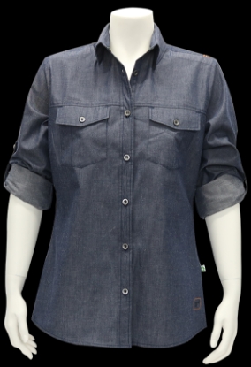 Afbeeldingen van Triffic dames blouse denim blauw