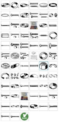Afbeeldingen van Assortimentsdoos sluitringen rvs 9 t 71
