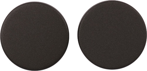 Afbeeldingen van Oxloc Rozet blind op stalen onderrozet, rond RVS zwart