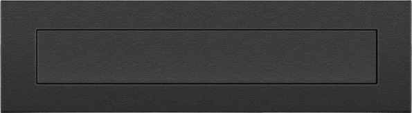 Afbeeldingen van Oxloc Briefplaat recht vlak RVS mat zwart 330 x 80 x 8.5 mm